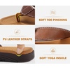 image:imageCOFACE Flip Flops for Women with Arch Support Beach Thong Sandals for Woman Adjustable Fashion Orthopedic Sandal OutdoorBrown
