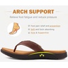 image:imageCOFACE Flip Flops for Women with Arch Support Beach Thong Sandals for Woman Adjustable Fashion Orthopedic Sandal OutdoorBrown