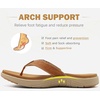 image:imageCOFACE Flip Flops for Women with Arch Support Beach Thong Sandals for Woman Adjustable Fashion Orthopedic Sandal OutdoorKhaki