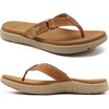 image:imageCOFACE Flip Flops for Women with Arch Support Beach Thong Sandals for Woman Adjustable Fashion Orthopedic Sandal OutdoorKhaki