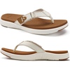 image:imageCOFACE Flip Flops for Women with Arch Support Beach Thong Sandals for Woman Adjustable Fashion Orthopedic Sandal OutdoorWhite
