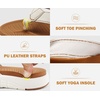 image:imageCOFACE Flip Flops for Women with Arch Support Beach Thong Sandals for Woman Adjustable Fashion Orthopedic Sandal OutdoorWhite