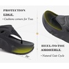 image:imageCOFACE Womens Orthopedic Thong Sandals After Sports Recovery Flip Flops With Comfortable Cushion Arch Support Plantar Fasciitis Relief Slip On Beach Shower Shoe Walking Sandalias de Mujer Size 611Black
