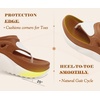 image:imageCOFACE Womens Orthopedic Thong Sandals After Sports Recovery Flip Flops With Comfortable Cushion Arch Support Plantar Fasciitis Relief Slip On Beach Shower Shoe Walking Sandalias de Mujer Size 611Khakiwhite