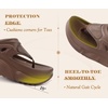image:imageCOFACE Womens Orthopedic Thong Sandals After Sports Recovery Flip Flops With Comfortable Cushion Arch Support Plantar Fasciitis Relief Slip On Beach Shower Shoe Walking Sandalias de Mujer Size 611Brown