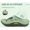 image:imageCOFACE Womens Orthopedic Thong Sandals After Sports Recovery Flip Flops With Comfortable Cushion Arch Support Plantar Fasciitis Relief Slip On Beach Shower Shoe Walking Sandalias de Mujer Size 611Dark GreenLight Green