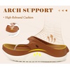 image:imageCOFACE Womens Orthopedic Thong Sandals After Sports Recovery Flip Flops With Comfortable Cushion Arch Support Plantar Fasciitis Relief Slip On Beach Shower Shoe Walking Sandalias de Mujer Size 611Khakiwhite