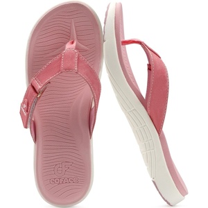 image:imageCOFACE Flip Flops for Women with Arch Support Beach Thong Sandals for Woman Adjustable Fashion Orthopedic Sandal OutdoorPink