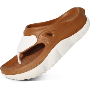 image:imageCOFACE Womens Orthopedic Thong Sandals After Sports Recovery Flip Flops With Comfortable Cushion Arch Support Plantar Fasciitis Relief Slip On Beach Shower Shoe Walking Sandalias de Mujer Size 611Khakiwhite