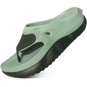 image:imageCOFACE Womens Orthopedic Thong Sandals After Sports Recovery Flip Flops With Comfortable Cushion Arch Support Plantar Fasciitis Relief Slip On Beach Shower Shoe Walking Sandalias de Mujer Size 611Dark GreenLight Green