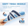 image:imageCOFACE Womens Flat Sandals Summer Beach 2026 Trendy Dressy Walking Sandals with Arch Support Outdoor Slides for Women Plantar Fasciitis Relif SlidesBlue