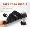 image:imageCOFACE Womens Flat Sandals Summer Beach 2026 Trendy Dressy Walking Sandals with Arch Support Outdoor Slides for Women Plantar Fasciitis Relif SlidesBlack