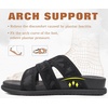image:imageCOFACE Womens Flat Sandals Summer Beach 2026 Trendy Dressy Walking Sandals with Arch Support Outdoor Slides for Women Plantar Fasciitis Relif SlidesBlack