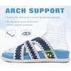 image:imageCOFACE Womens Flat Sandals Summer Beach 2026 Trendy Dressy Walking Sandals with Arch Support Outdoor Slides for Women Plantar Fasciitis Relif SlidesBlue