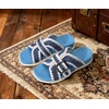 image:imageCOFACE Womens Flat Sandals Summer Beach 2026 Trendy Dressy Walking Sandals with Arch Support Outdoor Slides for Women Plantar Fasciitis Relif SlidesBlue
