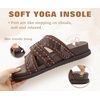 image:imageCOFACE Womens Flat Sandals Summer Beach 2026 Trendy Dressy Walking Sandals with Arch Support Outdoor Slides for Women Plantar Fasciitis Relif SlidesBrown