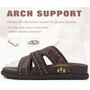 image:imageCOFACE Womens Flat Sandals Summer Beach 2026 Trendy Dressy Walking Sandals with Arch Support Outdoor Slides for Women Plantar Fasciitis Relif SlidesBrown