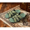 image:imageCOFACE Womens Flat Sandals Summer Beach 2026 Trendy Dressy Walking Sandals with Arch Support Outdoor Slides for Women Plantar Fasciitis Relif SlidesGreen