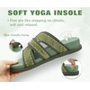 image:imageCOFACE Womens Flat Sandals Summer Beach 2026 Trendy Dressy Walking Sandals with Arch Support Outdoor Slides for Women Plantar Fasciitis Relif SlidesGreen