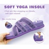 image:imageCOFACE Womens Flat Sandals Summer Beach 2026 Trendy Dressy Walking Sandals with Arch Support Outdoor Slides for Women Plantar Fasciitis Relif SlidesPurple
