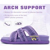 image:imageCOFACE Womens Flat Sandals Summer Beach 2026 Trendy Dressy Walking Sandals with Arch Support Outdoor Slides for Women Plantar Fasciitis Relif SlidesPurple