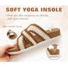 image:imageCOFACE Womens Flat Sandals Summer Beach 2026 Trendy Dressy Walking Sandals with Arch Support Outdoor Slides for Women Plantar Fasciitis Relif SlidesWhitekhaki
