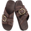 image:imageCOFACE Womens Flat Sandals Summer Beach 2026 Trendy Dressy Walking Sandals with Arch Support Outdoor Slides for Women Plantar Fasciitis Relif SlidesBrown