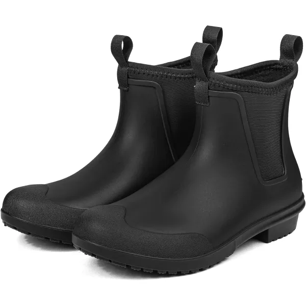 DKSUKO Ankle Rain Boots for Women Waterproof Short Rain Shoes Chelsea Rain Booties Rubber Garden Shoes Winter Snow Boots for Hiking Outdoor Work