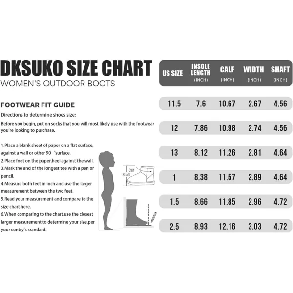 DKSUKO Kid 's Classic Waterproof Snow Boots Toddler Winter Boots