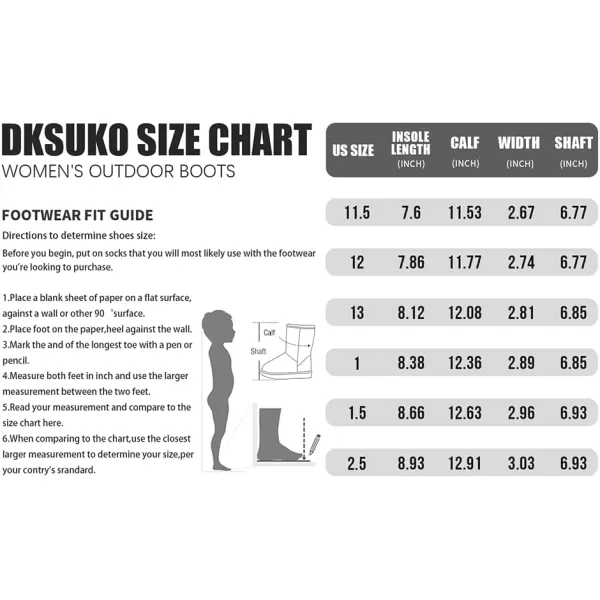 DKSUKO Kid 's Classic Waterproof Snow Boots Toddler Winter Boots