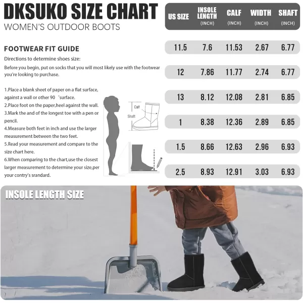 DKSUKO Kid 's Classic Waterproof Snow Boots Toddler Winter Boots