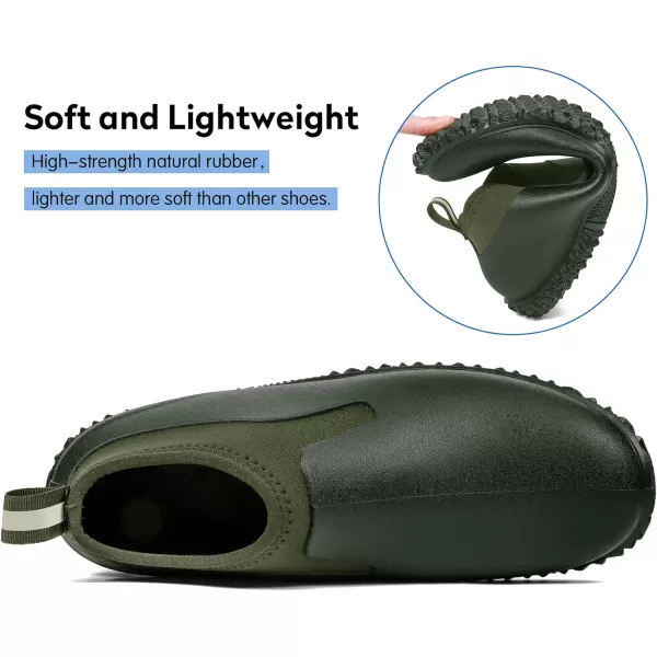DKSUKO Unisex Waterproof Garden Shoes, Muck Ankle Rain Boot, Rubber Outdoor Footwear with Comfortable Anti-slip Outsole for Men and Women