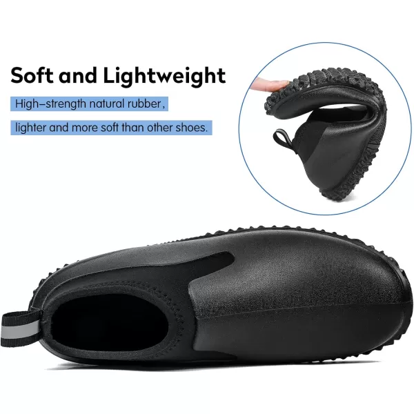 DKSUKO Unisex Waterproof Garden Shoes, Muck Ankle Rain Boot, Rubber Outdoor Footwear with Comfortable Anti-slip Outsole for Men and Women)