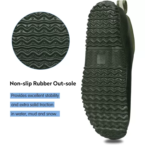 DKSUKO Unisex Waterproof Garden Shoes, Muck Ankle Rain Boot, Rubber Outdoor Footwear with Comfortable Anti-slip Outsole for Men and Women