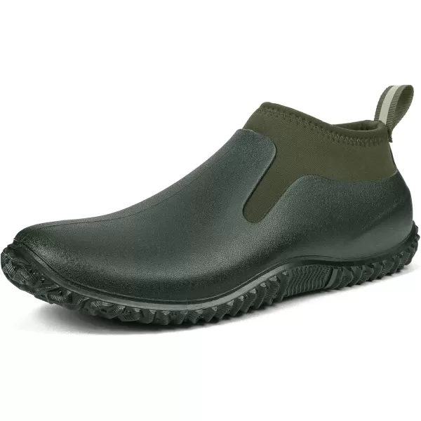 DKSUKO Unisex Waterproof Garden Shoes, Muck Ankle Rain Boot, Rubber Outdoor Footwear with Comfortable Anti-slip Outsole for Men and Women