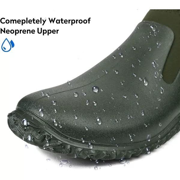 DKSUKO Unisex Waterproof Garden Shoes, Muck Ankle Rain Boot, Rubber Outdoor Footwear with Comfortable Anti-slip Outsole for Men and Women