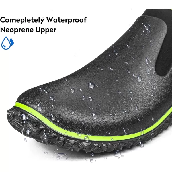 DKSUKO Unisex Waterproof Garden Shoes, Muck Ankle Rain Boot, Rubber Outdoor Footwear with Comfortable Anti-slip Outsole for Men and Women