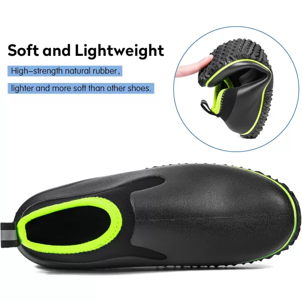 DKSUKO Unisex Waterproof Garden Shoes, Muck Ankle Rain Boot, Rubber Outdoor Footwear with Comfortable Anti-slip Outsole for Men and Women