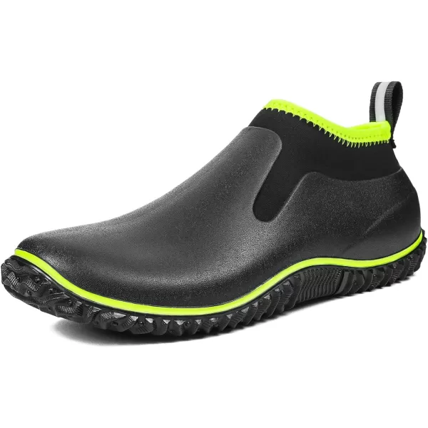DKSUKO Unisex Waterproof Garden Shoes, Muck Ankle Rain Boot, Rubber Outdoor Footwear with Comfortable Anti-slip Outsole for Men and Women