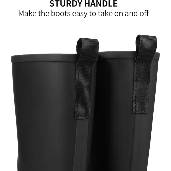 DKSUKO Waterproof Womens Rain Boots insulated,Lightweight Rubber fashion Wellies in Gardening,Warm and Comfortable Wide Calf Rain Boots with Glossy in Outdoor