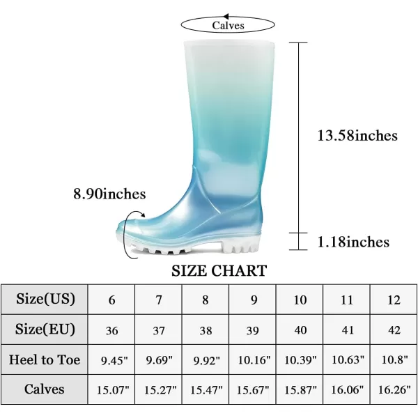DKSUKO Waterproof Womens Rain Boots insulated,Lightweight Rubber fashion Wellies in Gardening,Warm and Comfortable Wide Calf Rain Boots with Glossy in Outdoor