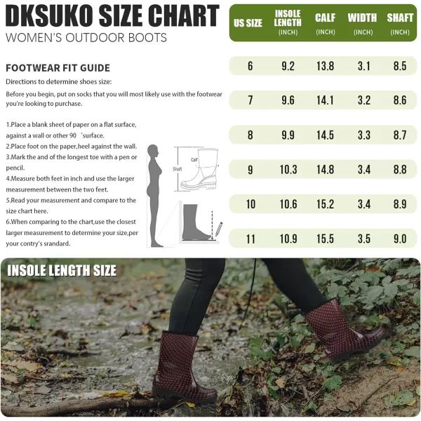 DKSUKO Waterproof Womens Rain Boots insulated,Lightweight Rubber fashion Wellies in Gardening,Warm and Comfortable Wide Calf Rain Boots with Glossy in Outdoor