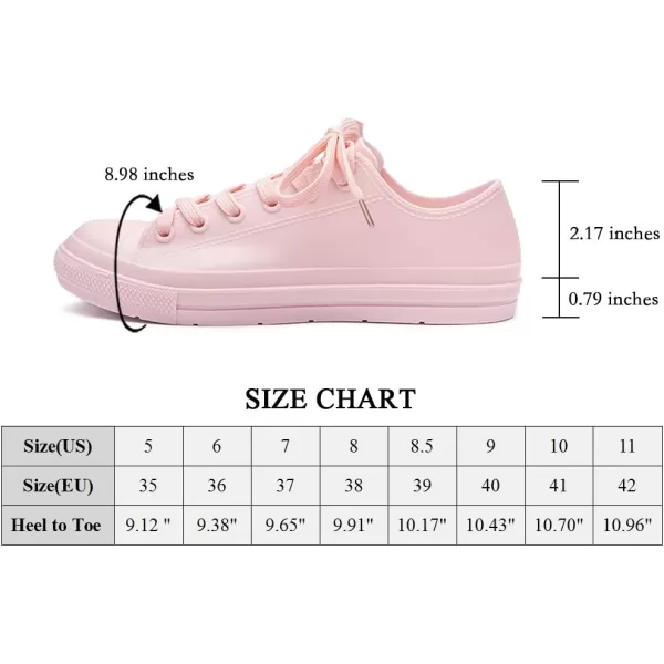 DKSUKO Women's Rain Boots Waterproof High Top Rain Shoes with Lace Up Anti-Slip Garden Shoes