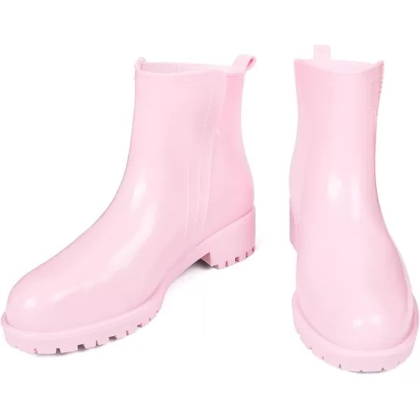 DKSUKO Women's Short Rain Boots Waterproof Ankle Raining Shoes Anti-Slip Garden Boot Rubber Garden Shoes for Ladies Outdoor Work Shoes