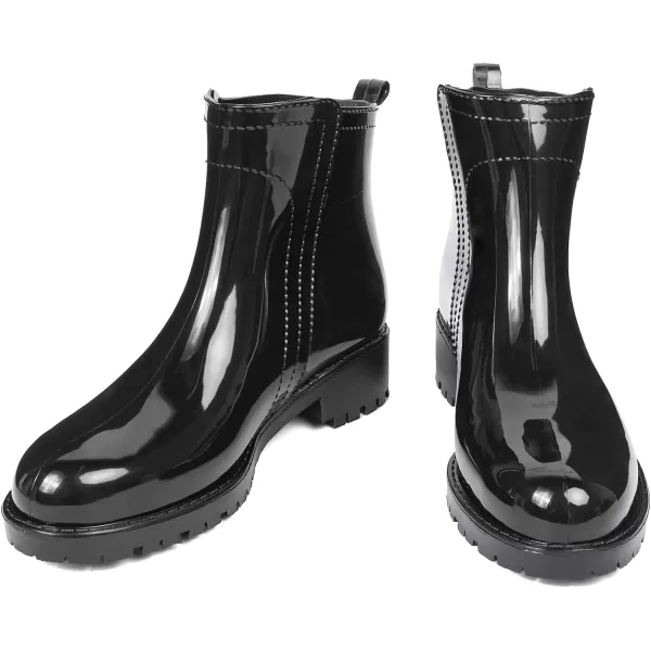 DKSUKO Women's Short Rain Boots Waterproof Ankle Raining Shoes Anti-Slip Garden Boot Rubber Garden Shoes for Ladies Outdoor Work Shoes