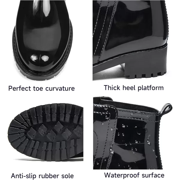 DKSUKO Women's Short Rain Boots Waterproof Ankle Raining Shoes Anti-Slip Garden Boot Rubber Garden Shoes for Ladies Outdoor Work Shoes