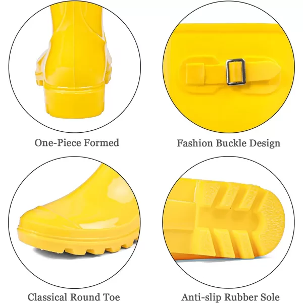 DKSUKO Women's Tall Rain Boots Garden Boots Waterproof Wellington Rubber Boots