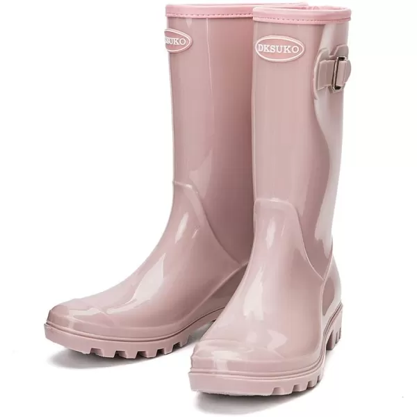 DKSUKO Women's Tall Rain Boots Garden Boots Waterproof Wellington Rubber Boots