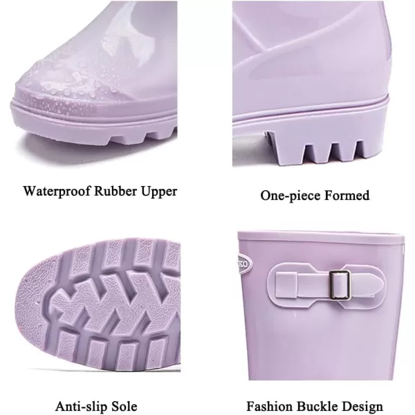 DKSUKO Women's Tall Rain Boots Garden Boots Waterproof Wellington Rubber Boots