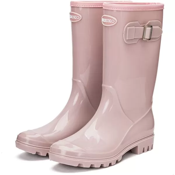 DKSUKO Women's Tall Rain Boots Garden Boots Waterproof Wellington Rubber Boots